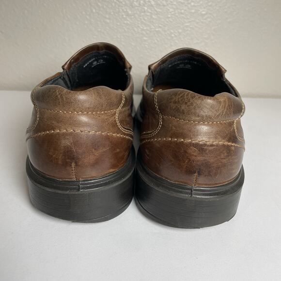 ECCO Men\'s Helsinki Bike Toe Slip-On Brown Leather Loafers Shoes Sz 12 EU 46 main image 4